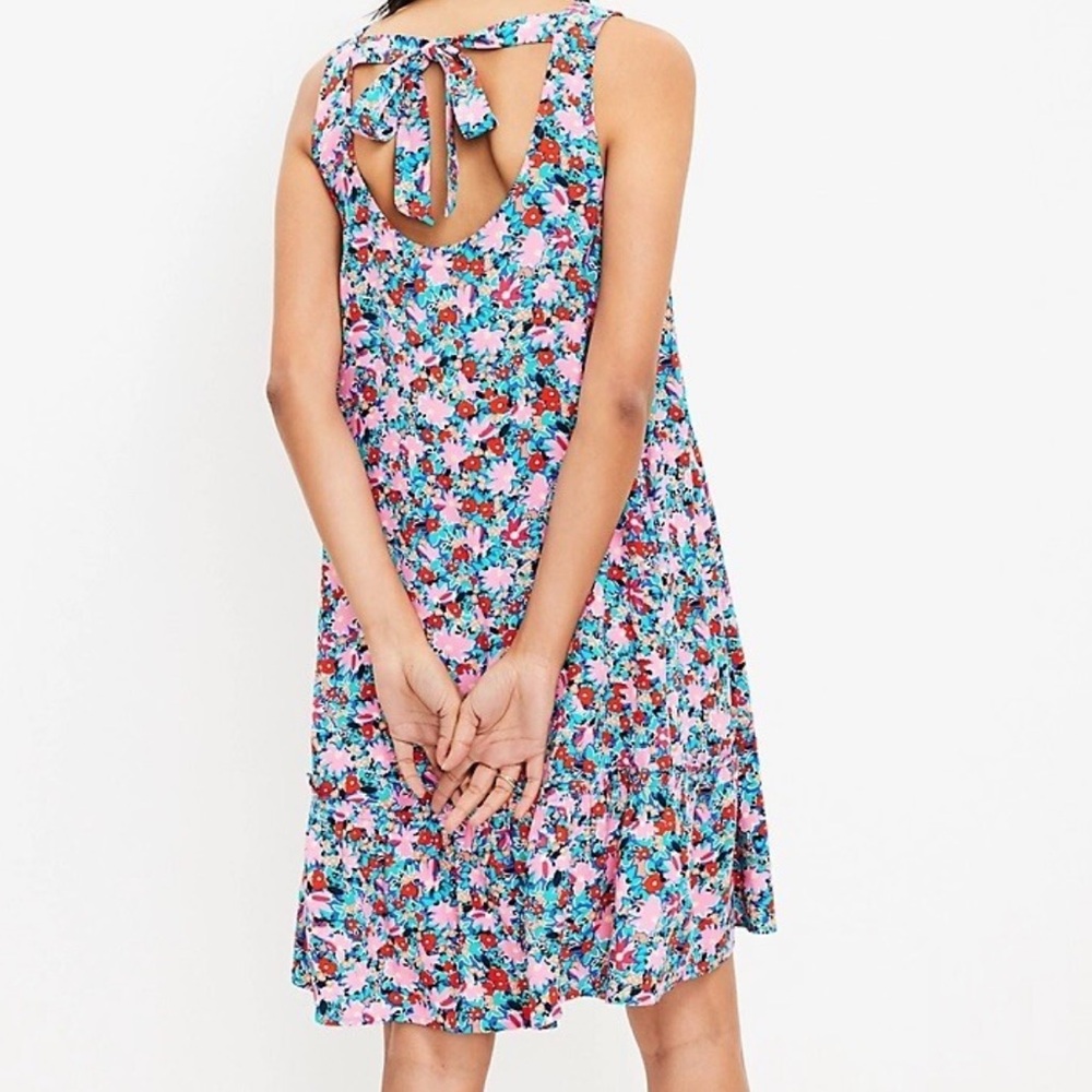 Loft floral print tie back sundress - Picture 2 of 9